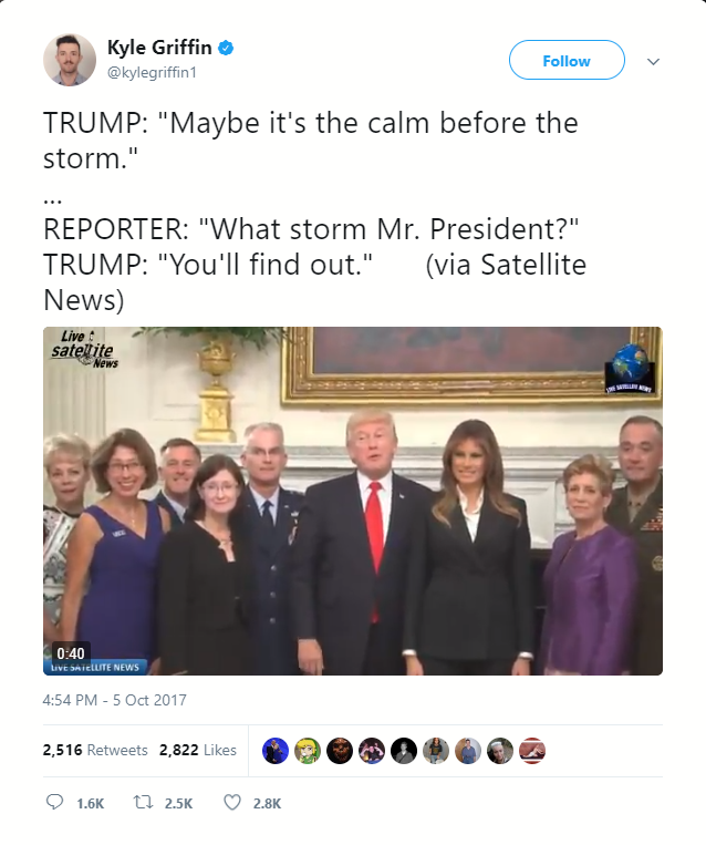 R04chC1i9's tweet photo. My fellow Americans the Storm is upon us....... https://t.co/O4mmMLPOAM