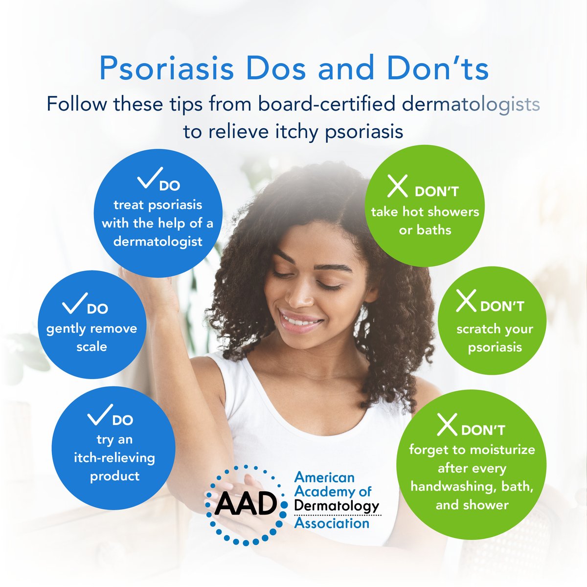 To soothe itchy psoriasis, dermatologists give their patients the following tips:
bit.ly/3dZ8rqX #PsoriasisAwarenessMonth