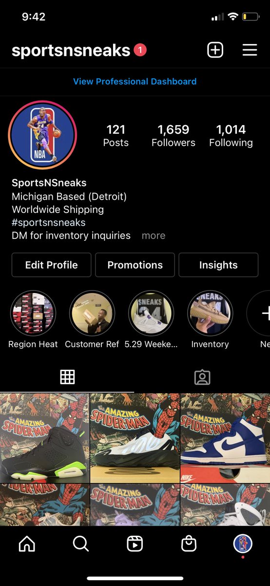 Follow the IG SportsNsneaks
