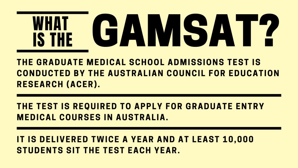 mklmcguirk's tweet photo. Are you still confused as to what the #GAMSAT exam is? Here's a quick explainer. https://t.co/SDl2ZhmfBh