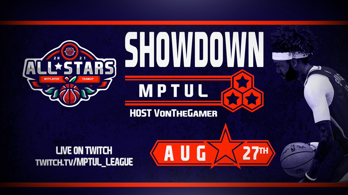 Season 2 Allstar Showdown will go live in less then five minutes come join <a href="/VonTheJournal/">Von Best</a> for the play by play as the best in the league compete.

Twitch.tv/mptul_league