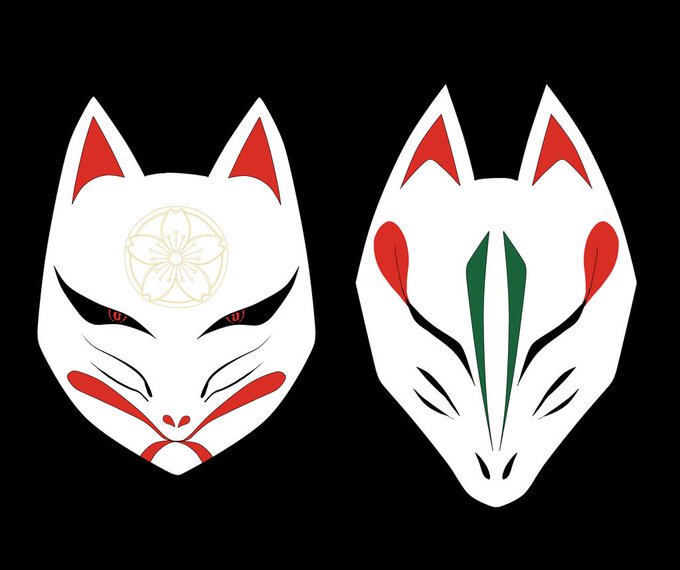 狐面のtwitterイラスト検索結果 古い順