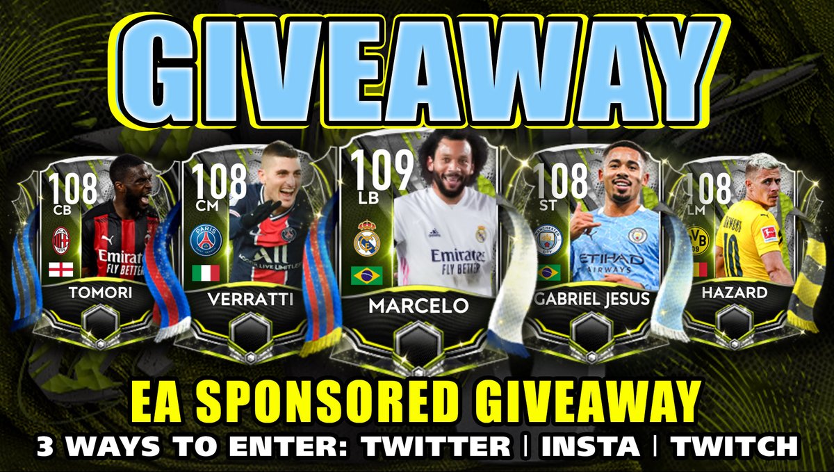 GIVEAWAY!
Huge thanks to @EAFIFAMOBILE for sponsoring!
Winner's Choice of RIVALRIES Player!

TO ENTER:
• Follow <a href="/FinallyHeSleeps/">FinallyHeSleeps</a> and @EAFIFAMOBILE 
• Like / RT
• Comment your choice

Winner chosen on Twitch on Aug 30.  
Follow at twitch.tv/FinallyHeSleeps to catch the drawing.