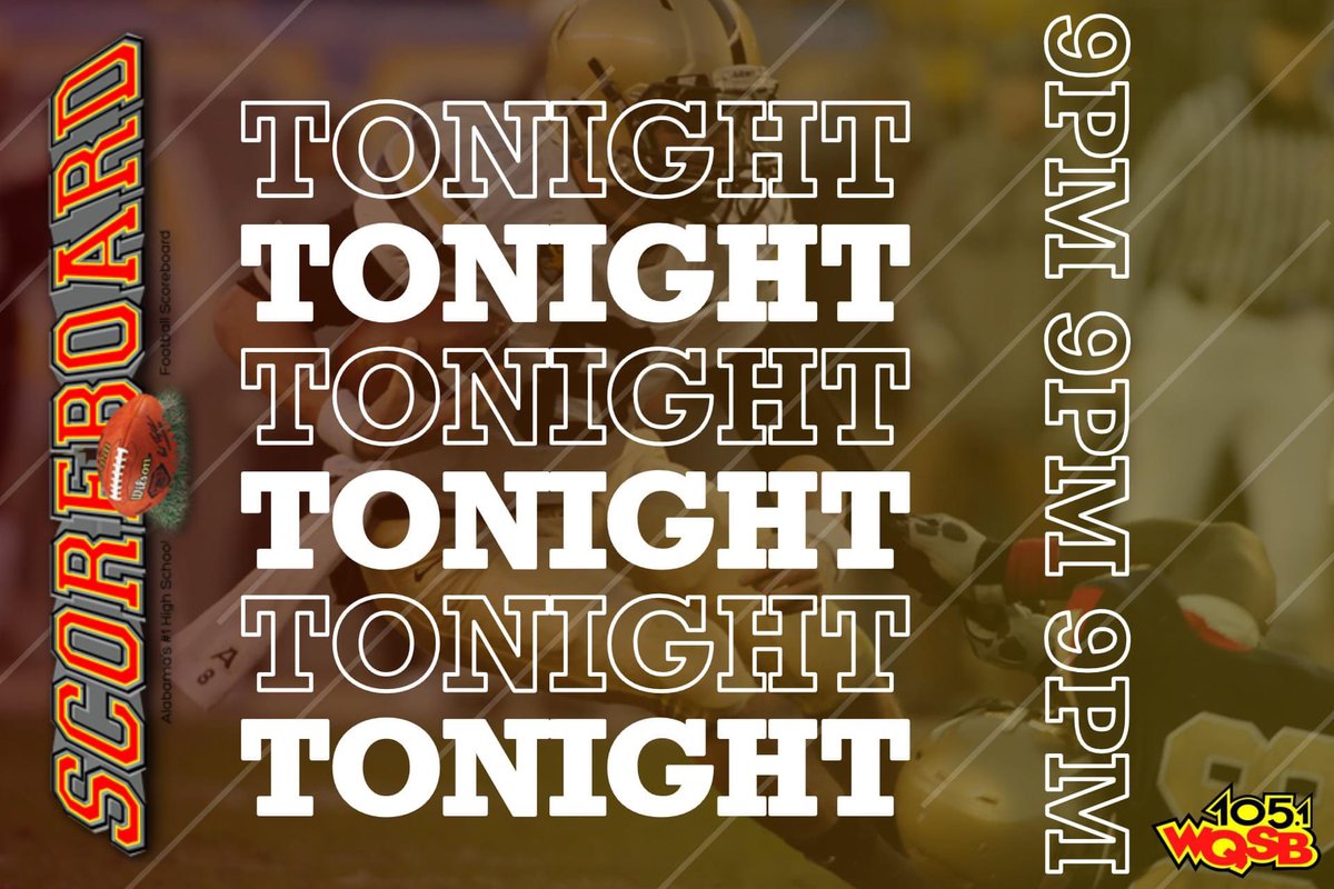 qsbscoreboard's tweet photo. The WQSB High School Football Scoreboard just kicked off on WQSB to report all final scores for week one!
#WQSB #HighSchoolFootball #Scoreboard #Tonight https://t.co/r6BzpINzf5