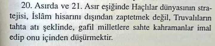 Merhum Üstad Necip Fazıl Kısakürek'den...