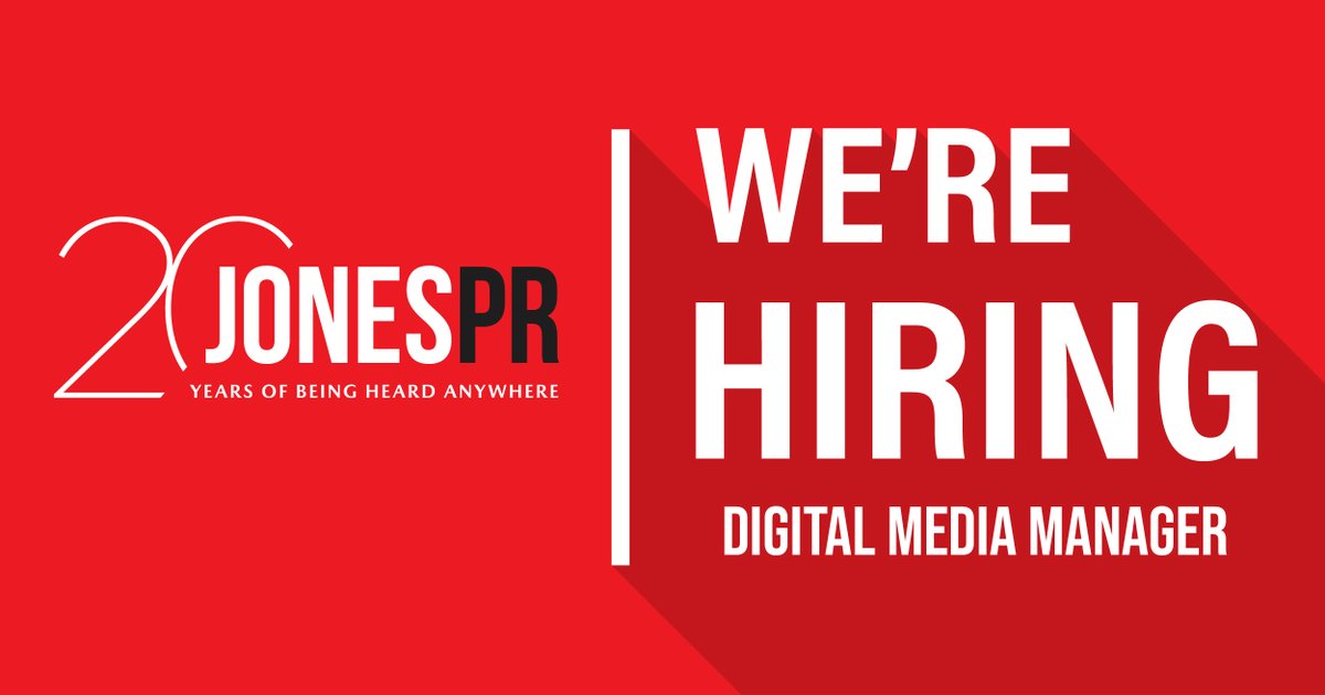 Do your parents still think you play on <a href="/Facebook/">Facebook</a> all day? Are you ready to tell them you help run a department? <a href="/JonesPR/">JonesPR</a> is adding a new team member to help oversee &amp; manage social media/digital marketing services for Jones PR. 

To learn more, visit bit.ly/3kz6F3l