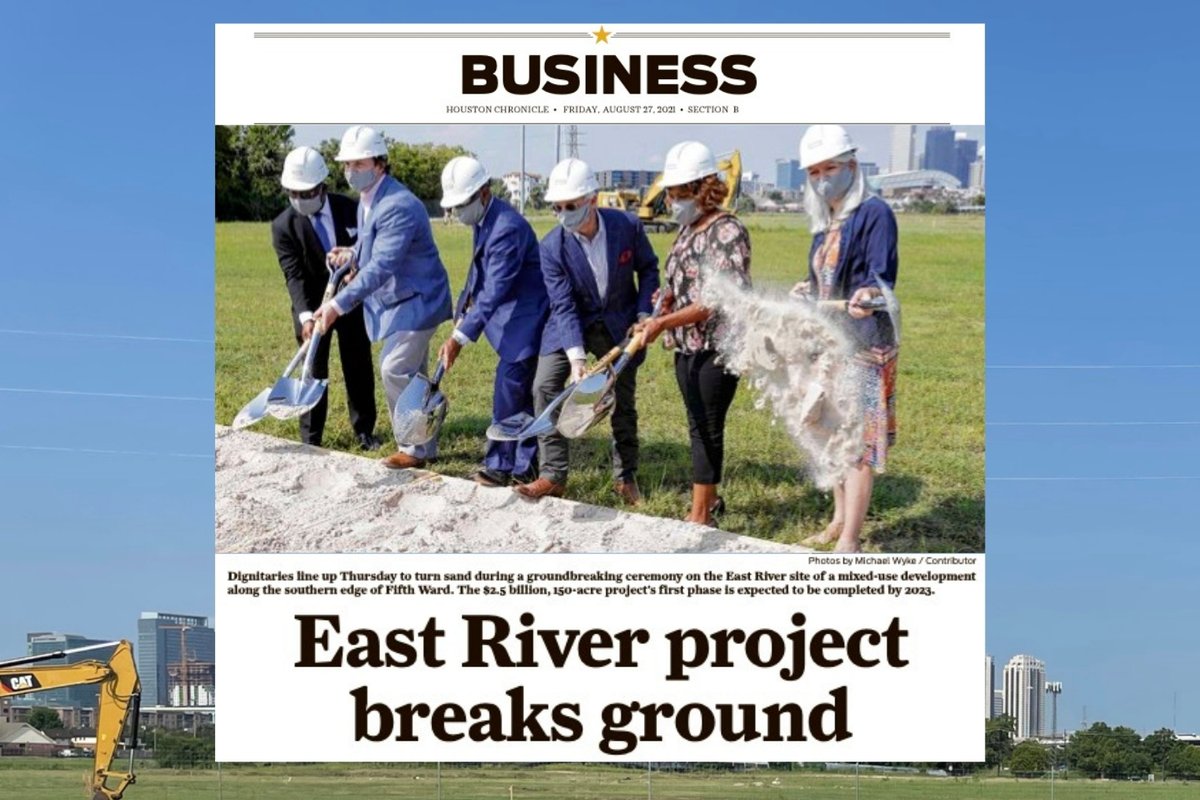 DPWPR's tweet image. #Midway, the privately owned, fully integrated #realestate investment and development firm, broke ground yesterday on its 150-acre East River development. @houstonmayor Sylvester Turner was there to commemorate the event. TY @Houstonchon. @eastriverhouston