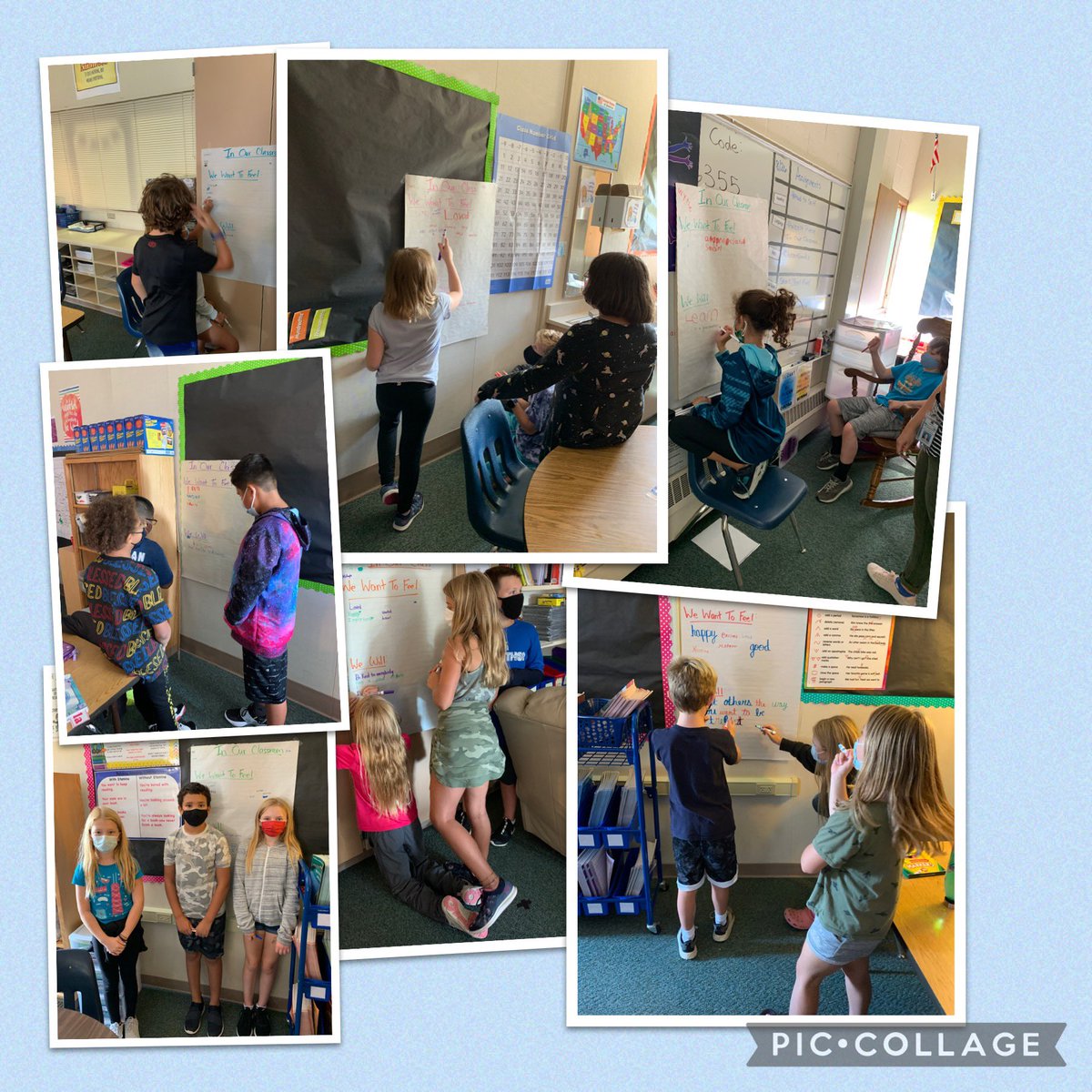 5thPhelps's tweet photo. Week 1 in the books for these 4th graders! Working together to build teamwork, engage in authentic conversation, and have some fun! @BFroadrunner @GFSchools https://t.co/CLXDBVuySe