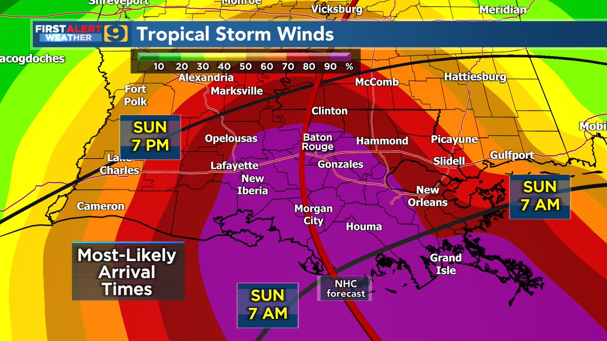 JayGrymes_WX's tweet photo. In 25 years of TV broadcasting ... I have never presented a more worrisome tropical forecast for the WAFB area.  Ida has the potential of being more troublesome than 2008's Gustav, more problematic than 1992's Andrew."

Get your final hurricane preps completed ASAP!

Jay https://t.co/I23s6K6sUp