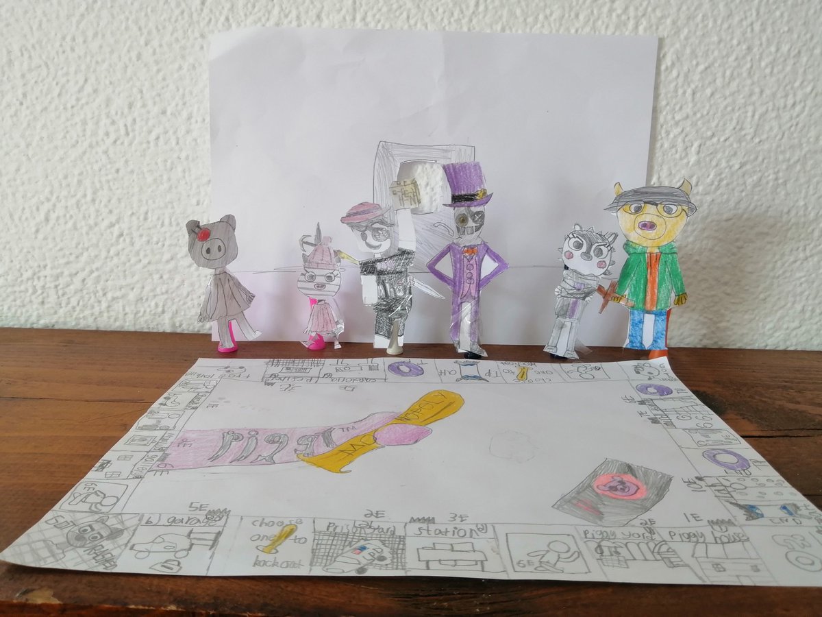 jpmck_ub's tweet photo. @DaRealMiniToon My son, one of your biggest fans @DaSignalBoiOfficial [on roblox] has been working hard crafting a monopoly board game idea, loves your work.  A comment or like would blow his mind 🤯 #Piggy #PiggyFanart #robloxart #Roblox https://t.co/kAfREGlbDo