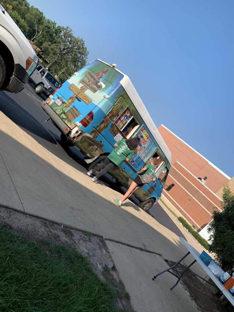 lpohny's tweet photo. It’s a hot one Rams. Come get some ice cream. They are here until 8:30 today. https://t.co/kLrZxMUnKf