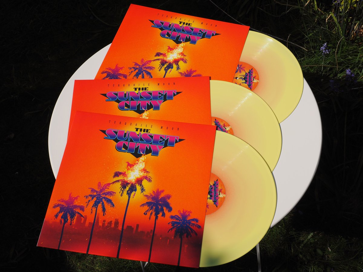 SpunOutSounds's tweet photo. Down to our final 10 copies of the 2021 re-issue of #TheSunsetCity LP by #TurquoiseMoon - mentioned in the article on #Drive in the current @ElectronicMagUK - then this one is Out Of Print yet again.

Don't fall asleep at the wheel if you have need 🌴🔥🚗: https://t.co/2dgi6oVBke https://t.co/gsO3FVWpOa