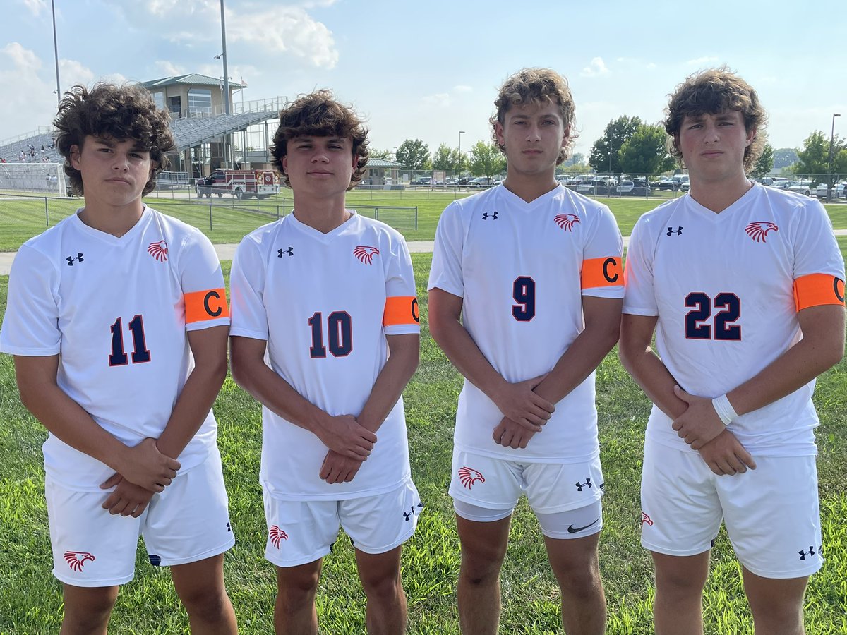 Introducing the 2021-22 Olathe East Varsity Soccer Captains. Seniors: Jake Prather , Charlie Stovall and Luka Yanes and sophomore, Payson Hoffstatter. These men were voted by their peers because they embody the qualities of a leader on and off the pitch.