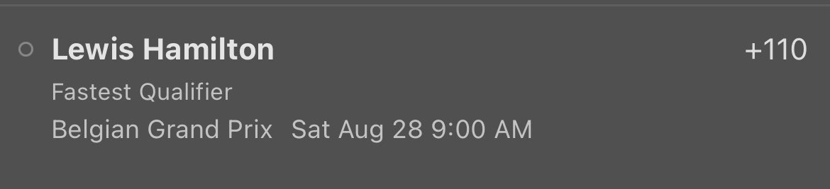 StampPicks's tweet image. We backed Max today…

Now let’s back the other title contender tomorrow…

Lewis Hamilton fastest qualifier (1/1.1u)

#BelgianGP #F1 #SPA