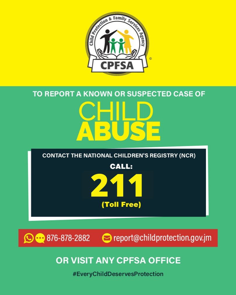 cpfsajm's tweet photo. If you know or suspect that a child is being, or is likely to be abused, ๐211!
#EveryChildDeservesProtection https://t.co/pvjgnJ9Npx