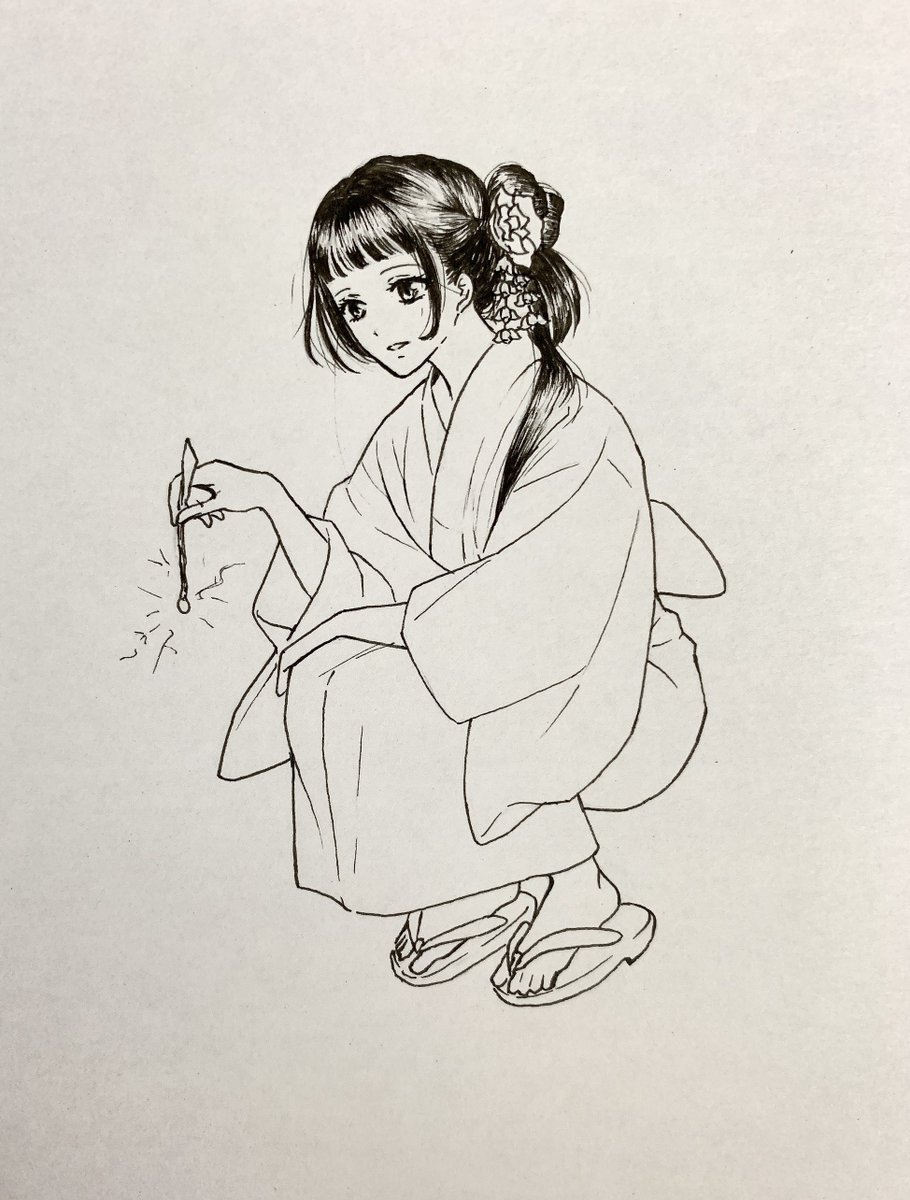 yuiin_onmyoji's tweet image. 線香花火

 #少年陰陽師
 #少陰ハッピーサマー
 #彰子