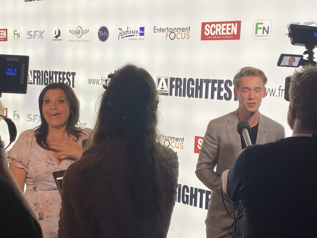 Smithyshere's tweet photo. And so @Nina_Wadia & @HarryJarv are leading the way along with @TanyaBurr #LoreeceHarrison #ErinAustin to bring many #Followers for their @FrightFest #WorldPremiere #Britishfilms https://t.co/40QI7Gax7R