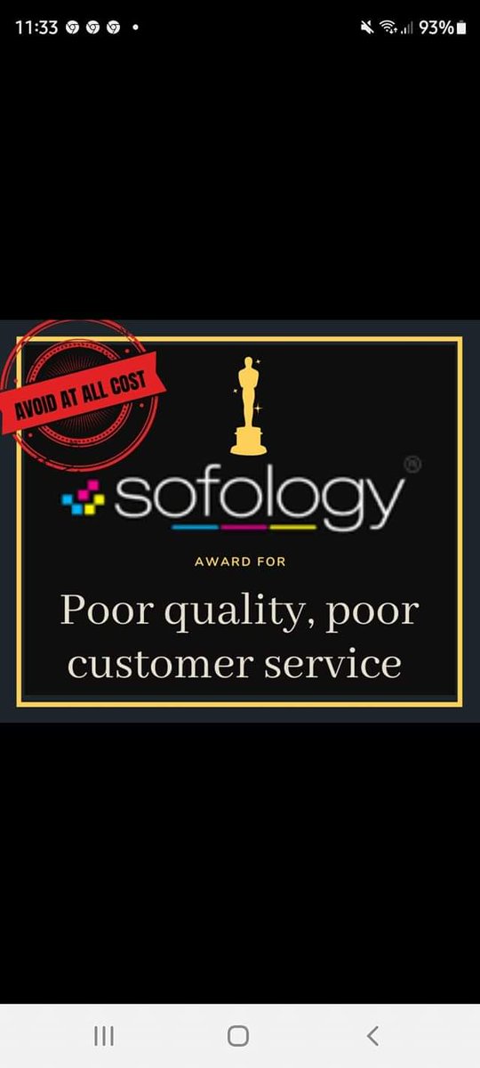 JPeachment's tweet photo. Worst customer service ever take your money then don't want to know @Sofology @SofologyHelp #diabolic #sofology #sallyhopson https://t.co/xcz6d7N0uo