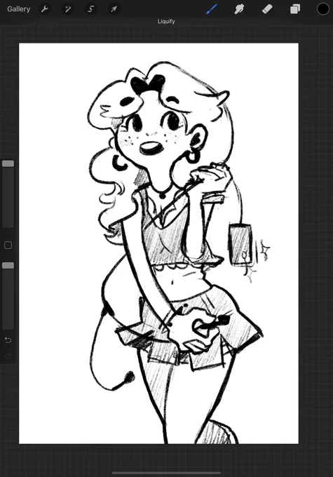 Ended up sketching an old oc :> 
