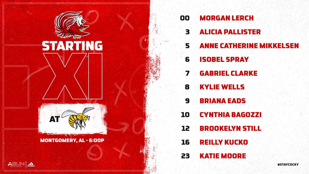 JaxStateSOC's tweet photo. Here is the Gamecock lineup for tonight's in-state battle with Alabama State 🐔vs 🐝 https://t.co/lErusRlG5B