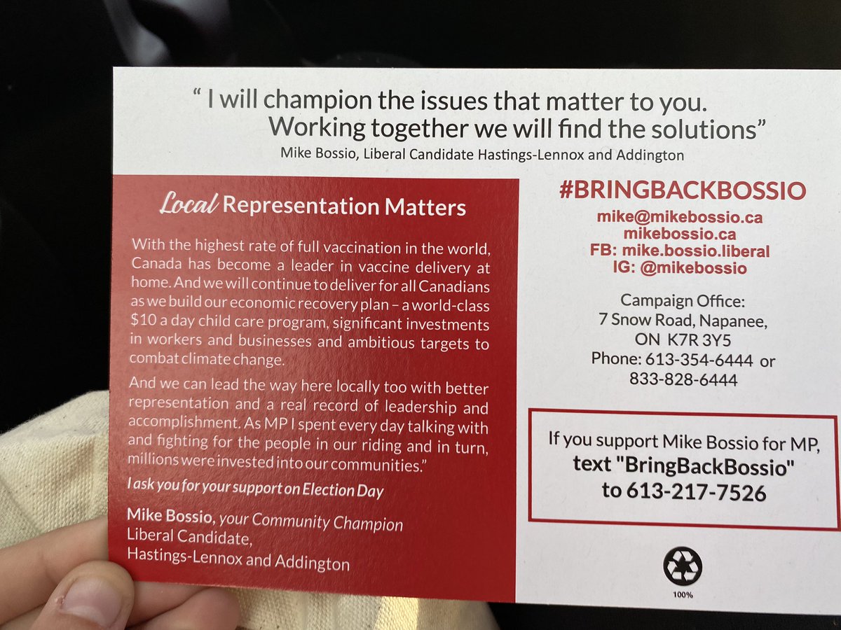 EmilieLeneveu's tweet photo. Happy to join @MikeBossio and his team today in Belleville to ✊ knock on doors to #BringBackBossio in Hastings-Lenox and Addington 🇨🇦 

#Belleville #Elxn44 #can #cdnpoli #vote https://t.co/0W2ipgKHzT