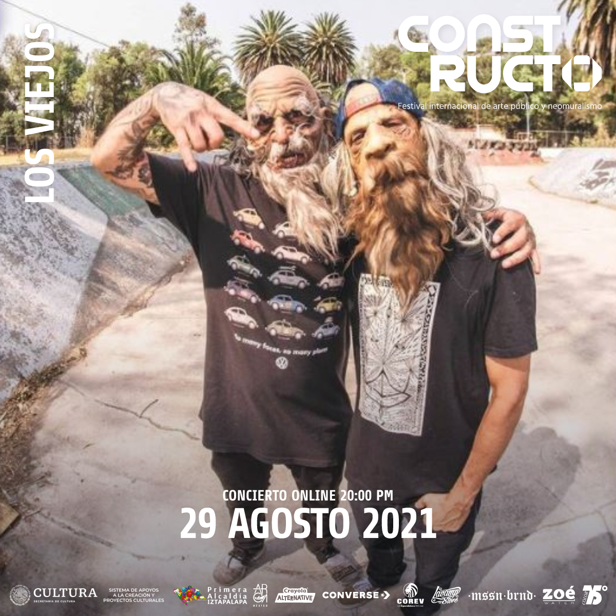 Para cerrar la edición 2021 del festival Constructo, invitamos a nuestros amigos <a href="/Los_Viejos/">Los Viejos</a> quienes traerán su punk rock hasta nuestro escenario, ¿Nos vas a acompañar? 😎🤟🏻

#constructoarte #musica #performance #punk #concierto #urbano #mexico #cdmx
10 min
