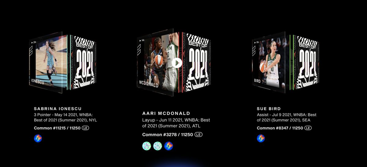 addictedtoapple's tweet photo. Pretty happy about opening up my first-ever @WNBA @nbatopshot pack! @sabrina_i20 @AariMcdonald @S10Bird #WNBATopShotThis https://t.co/G5vXPxVqv7
