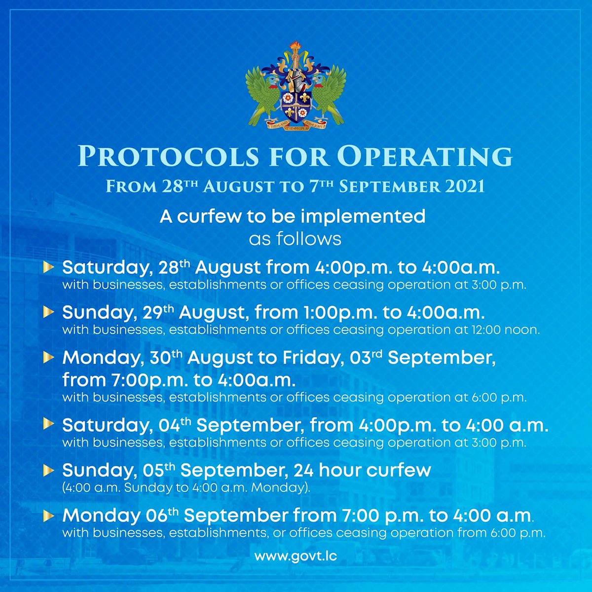 As COVID-19 cases increase globally, we have to increase our efforts in fighting this war. Follow the protocols for operating from 28th Aug to 7th Sep to save the lives and livelihoods of our people. Follow the science. Wear your mask. Sanitise. Social distance and get vaccinated
