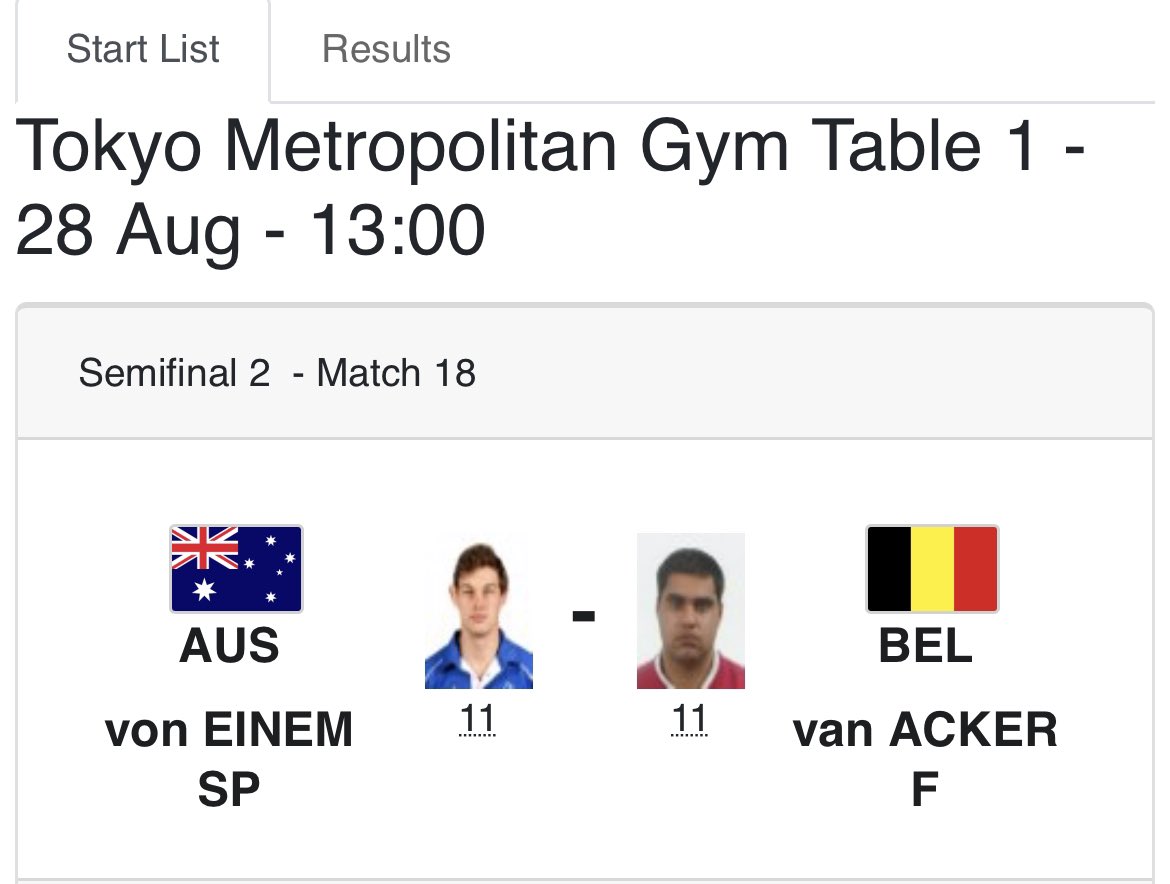 jvoneinem's tweet photo. Sam has made it through to the semifinal, against the guy who beat him for gold at Rio. 2 pm Sydney time. Good luck. Go well. #ParalympicsAUS #Paralympics  #TokyoParalympics #TableTennis  #prouduncle https://t.co/e21ixf0KXz