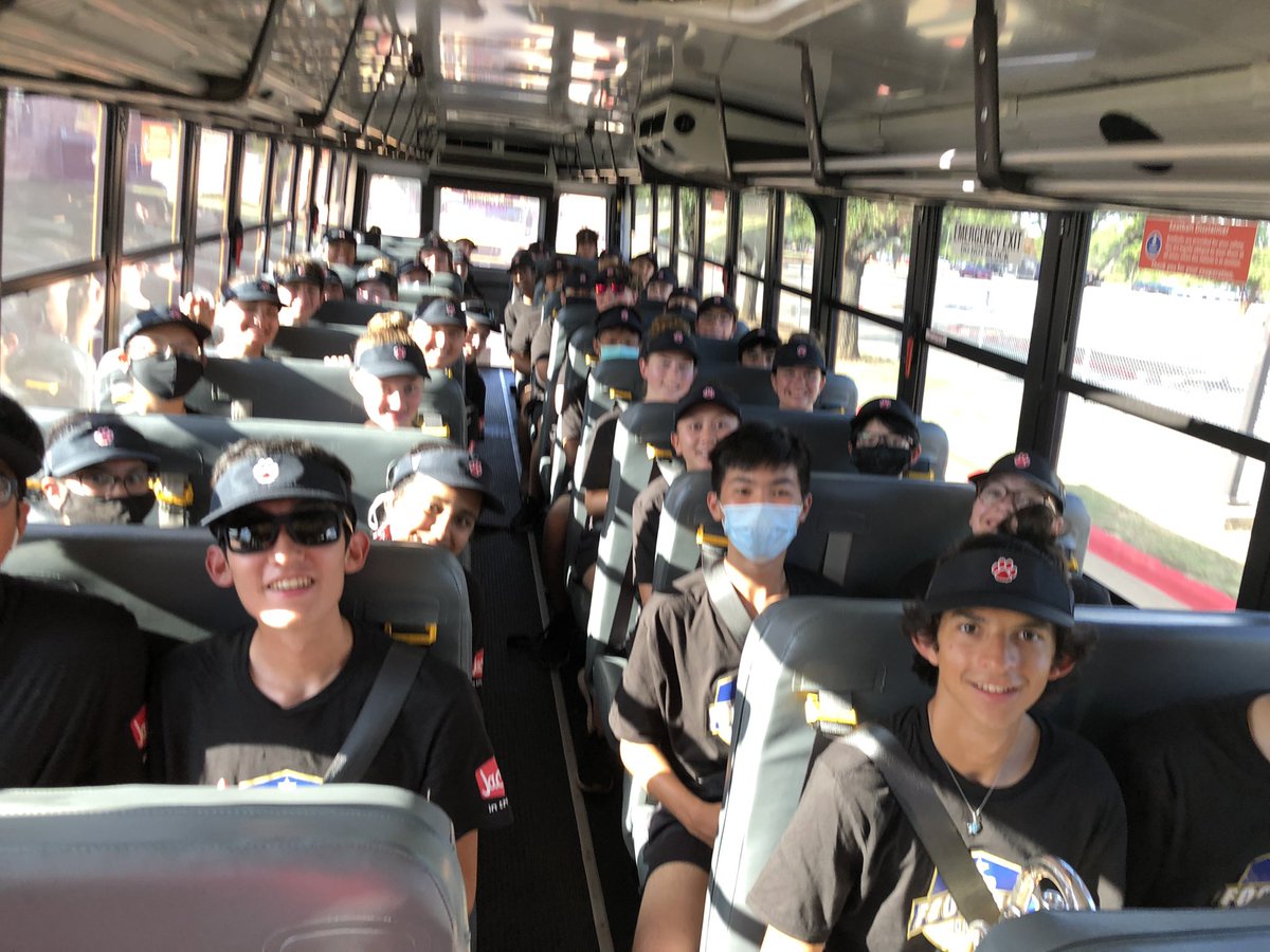 rgrant_teach's tweet photo. @CHBandPride Bus 2 is ready for the @GCISD #redrailgame Let’s Go @chhspanthers ❤️🖤 https://t.co/KE8PVSe6DP