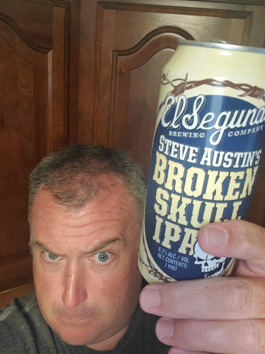 NascarKing2's tweet photo. @steveaustinBSR Enioying a Broken Skull IPA!  CHEERS!  Can I get a "Hell Yeah!"  Thanks Steve!! https://t.co/OlYnROUyxl