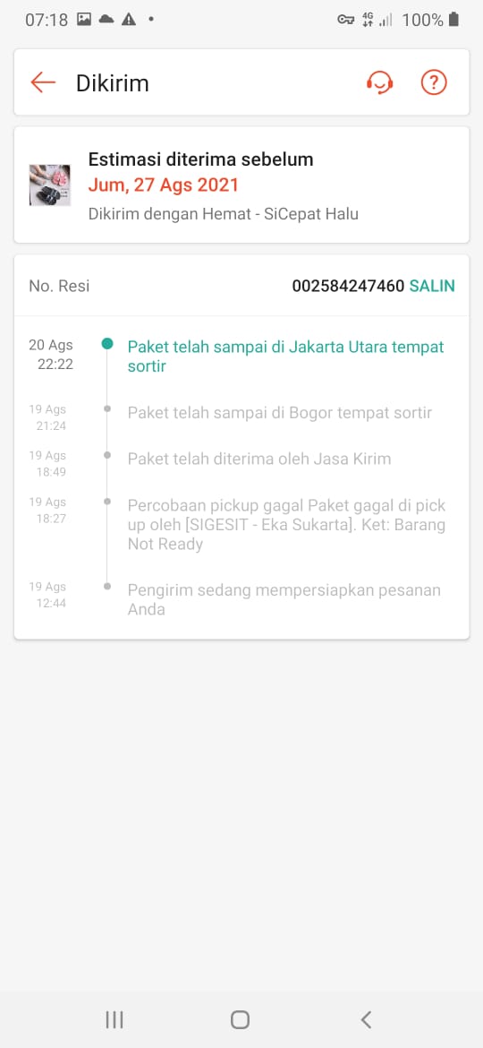 jstacul's tweet photo. @sicepat_ekspres kak ini paket aku kok msh d jkt semua? https://t.co/LNTKiEluj7