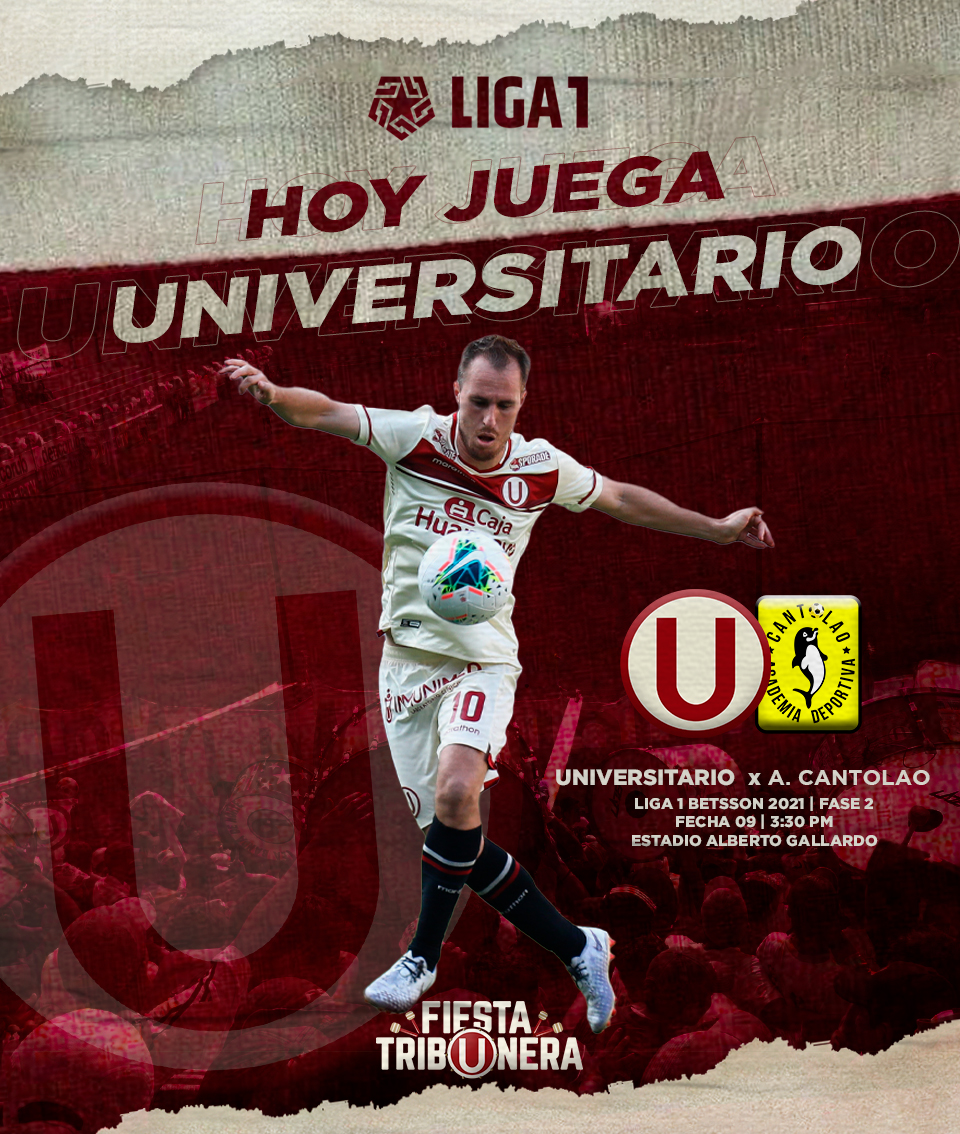 FTribUnera's tweet photo. โฝ๏ธโฝ๏ธ HOY JUEGA UNIVERSITARIO โฝ๏ธโฝ๏ธ
๐ @Universitario ๐ @ADCantolao
๐ @LigaFutProf - Fase 2 - Fecha 9โฃ
โฐ 3:30 pm.
๐ Estadio Alberto Gallardo
๐ #UvsCAN #YDaleU #Liga1Betsson #FiestaTribUnera #VamosCremas https://t.co/mTb1jnhKvf
