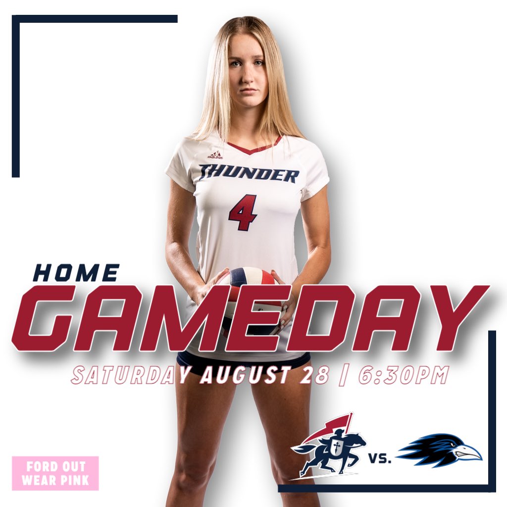 SJA_Gameday's tweet photo. A game you won’t want to miss! Join in the action tomorrow when @sjavball takes the court against @ONWVolleyball in the Volleyball Slam! 🏐
📺 Can’t make it to SJA? Catch it live on @SpecSportsKC
💕Pink Out💕
#4Ford #GoThunder https://t.co/diML4ss7Tz