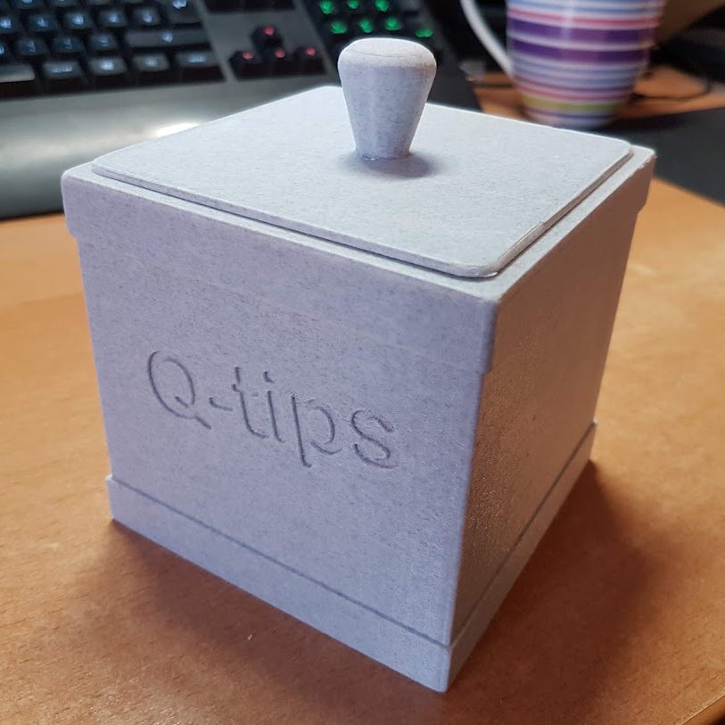 Thangs3D's tweet photo. Hidden in plain sight.  Fun #TrickBox for “only” Q-tips.
#3ddesign &amp; #3dprint by Henki. 
#3dmodel: https://t.co/tqQp0OVUIN https://t.co/JZ4ZCc8Xlp