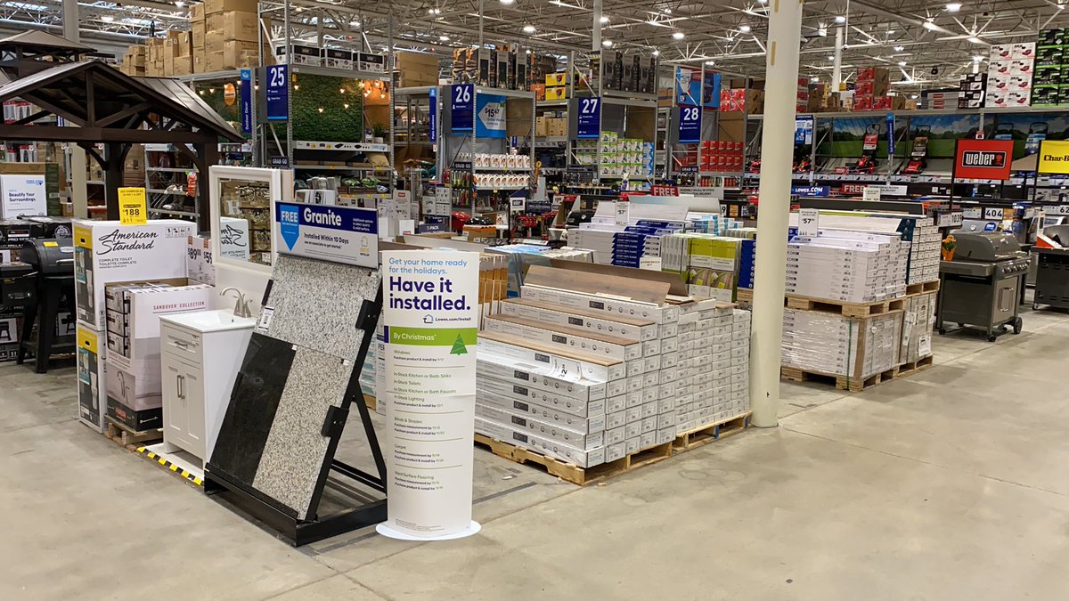 KyleBrell's tweet photo. Come to Lowe’s 711 for all your installation projects! Windows, Kitchens, Bathrooms, Blinds, Flooring, and more is available to be installed! Come in and see us or use the included QR code to schedule a free consultation! @brian_aliff @Jrmill840 @BlueTeam_R21 @kplowery6b @EboLowe https://t.co/3gTsffgFme