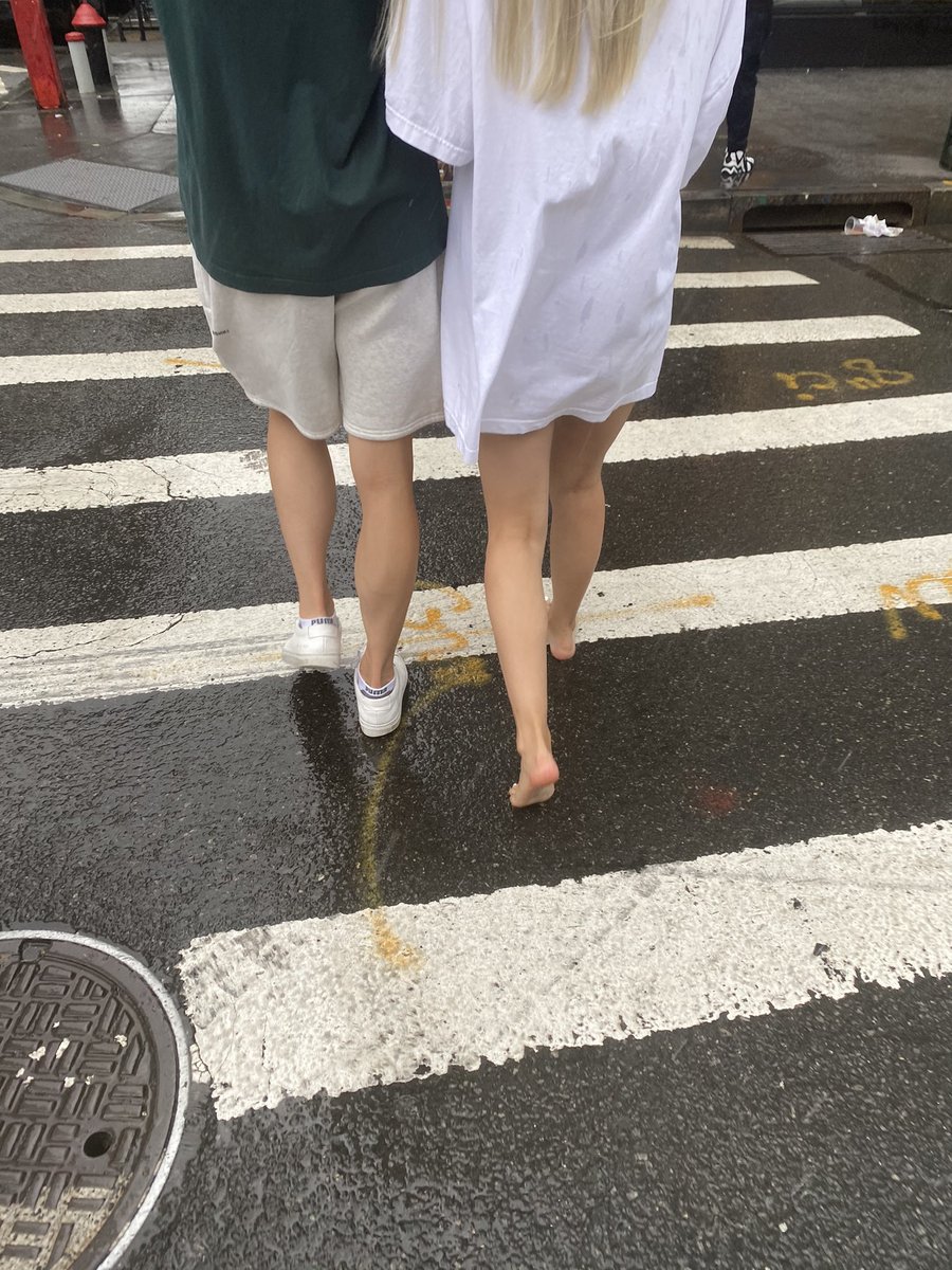 I cannot think of one scenario where I would walk barefoot in nyc