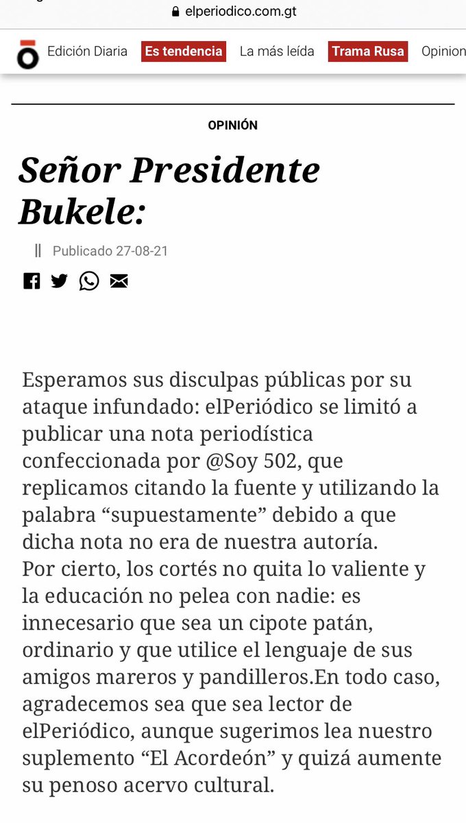 Ruth_Lopez1977's tweet photo. #Patán 
Un nuevo calificativo para Bukele https://t.co/AGA8bg3Pcq