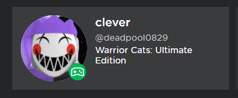 nestophergodson's tweet photo. @__clever___  why are you playing warrior cats? https://t.co/7oxTla8kuw