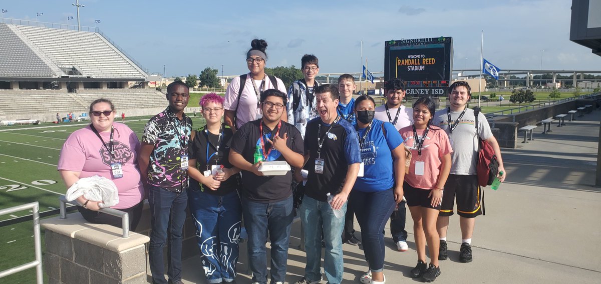 <a href="/NCHS_AV/">NCHS AV</a> Randall Reed Stadium Media Crew getting ready to film their first game of the year! <a href="/NewCaneyHS/">New Caney HS</a>  @kcauley_nchs