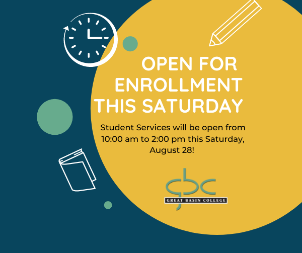 GBC_Foundation's tweet photo. Fall into the fall semester with Great Basin College, all in-person and online courses are now open for enrollment! Students Services will be open tomorrow from 10:00 am -  2:00pm. You can also apply online! https://t.co/VnLM2GyPpN https://t.co/kikwVWvidi