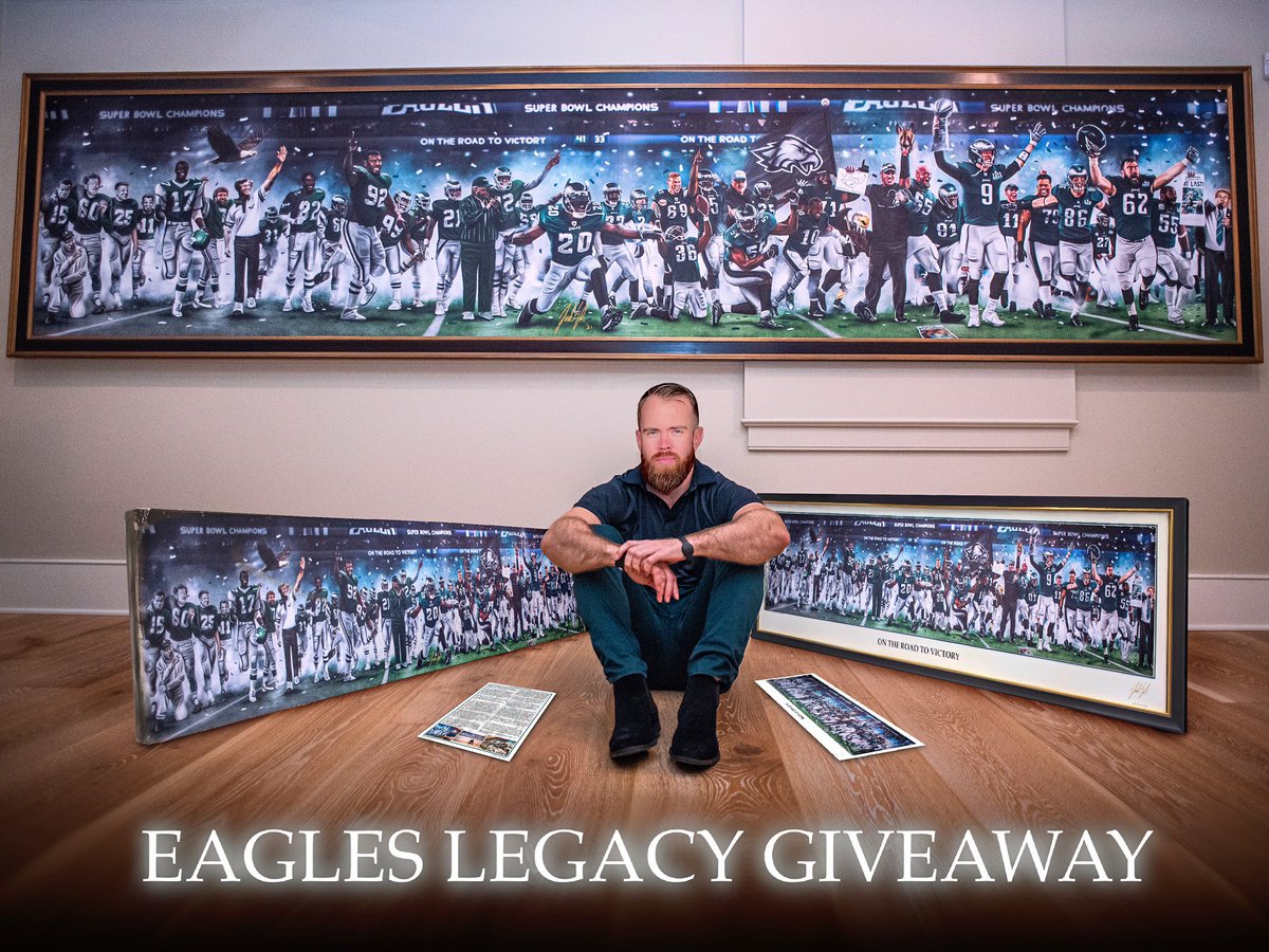 🚨GIVEAWAY TIME 🚨 IM GOING ALL OUT!!! The ultimate Eagles Legacy set. 1 Legacy Framed piece, Legacy Canvas, mini print, all hand signed ✍️ giving away all of this to one lucky winner for FREE 😎

ENTER BELOW

1. Retweet

2. Enter Here - spectorsportsart.com/pages/eaglesle…

THATS IT. 9/19 ⏳