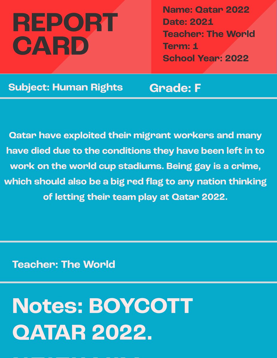 This world cup is one to forget. How any nation or football team can play here is beyond us.

#BoycottQatar2022