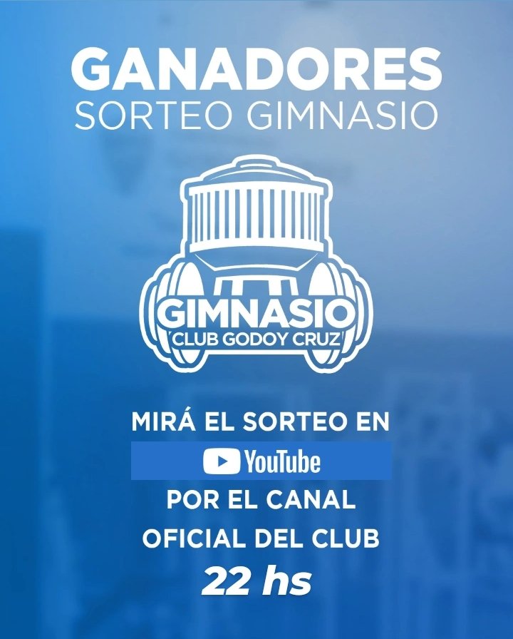#GranRifaGimnasio‼️

¡Seguí la Gran Rifa Gimnasio! 🤯🤯🤯

En VIVO desde las 22 hs enterate si sos uno de los ganadores 🤞🙌

Podés verlo acá ➡️ bit.ly/3ypoEhQ