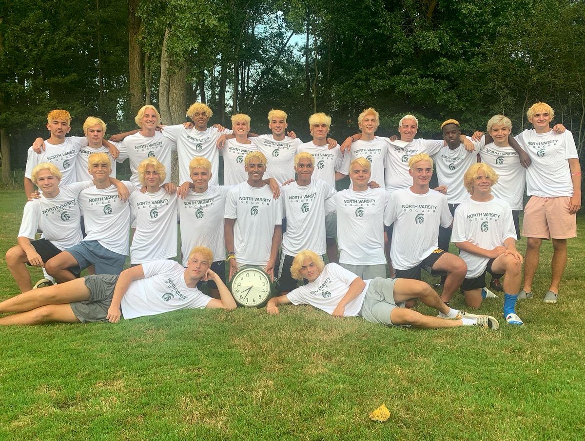 Willnorthsoccer's tweet photo. 👱🏼‍♂️BLONDES ARE BACK👱🏾‍♂️
The boys are back and extremely hungry for another section 6 title. This years team is led by Ryan Bailey, Kevin Sugg, Jimmy Kasperek and Sam Hepworth https://t.co/awvihCK9F5