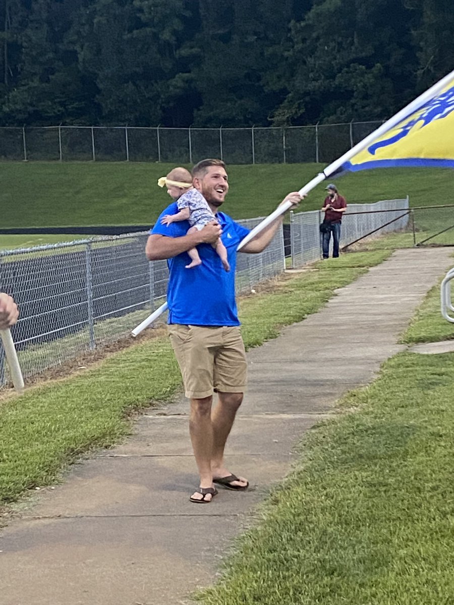 Sometimes you have to exploit your baby to gain clout with the student section.  The @GarnerBlueCrew gained a new member today!