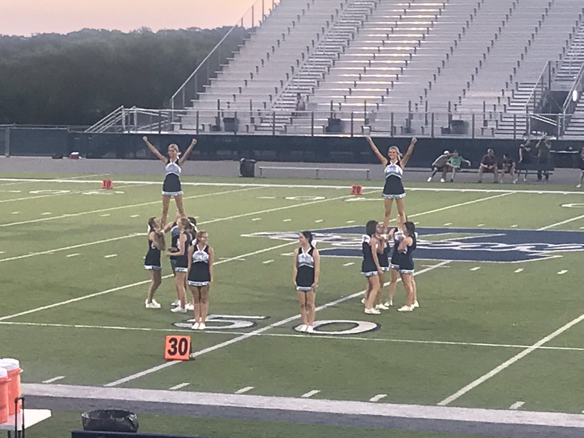 Great night for some #POPCS cheer and drill as well! Up 28-8 at the half.