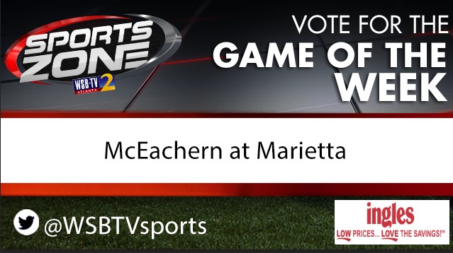 Should <a href="/WSBTVsports/">WSB-TV Sports Zone</a> cover <a href="/McEachernSports/">McEachern HS Athletics</a> vs. @MHSFBFAMILY as the Game of the Week on Sept. 3? 
Each RT is 1 vote.
More info here: wsbtv.com/sports/high-sc…