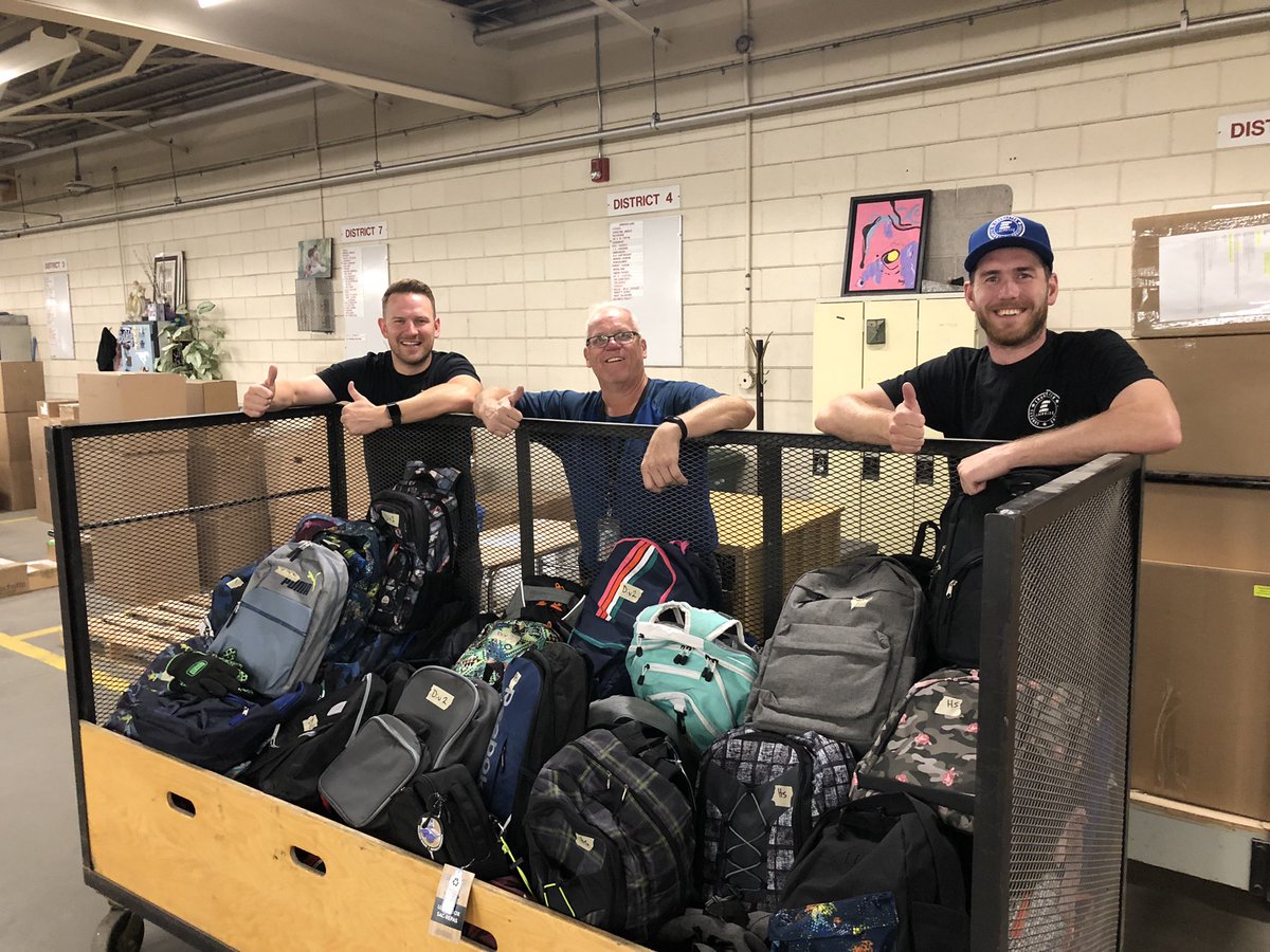 ELEV8Lax's tweet photo. Coming at you with a little #feelgoodfriday post!

The families of Calgary Field made some massive contributions towards the #BackpacksForKids community initiative lead by the Calgary Board of Education during the final week of summer competition! @yyCBEdu https://t.co/DSRfA0gzYZ