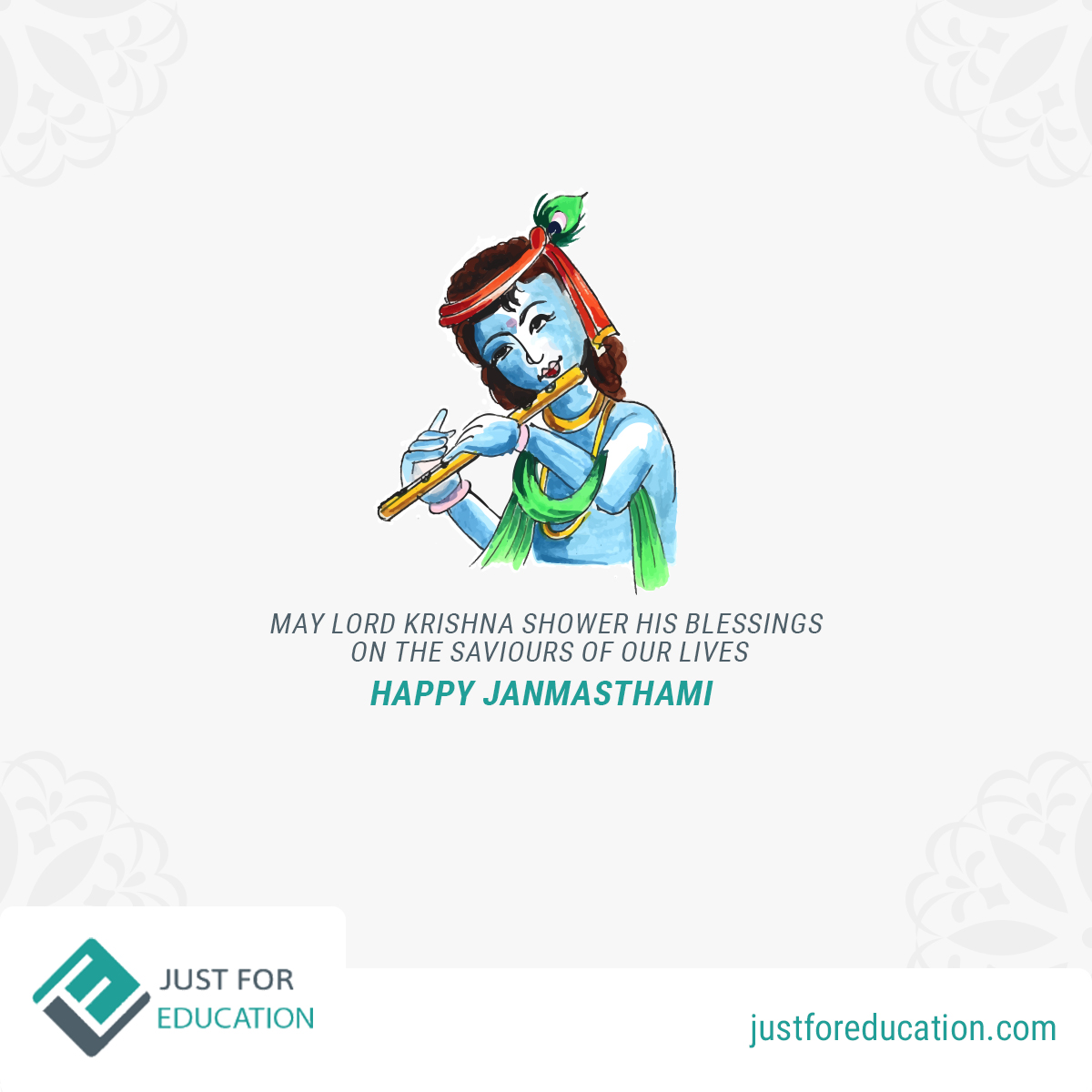 JFEofficial's tweet photo. Doctors are considered to be our protectors and so is Lord Krishna. This Janmashtami let's appreciate and acknowledge the doctors for what they do for us. 
Just For Education wishes you a Happy Janmashtami. 

#JustForEducation #Janmashtami #HappyJanmashtami #HappyJanmashtami2021 https://t.co/380I69eRTM
